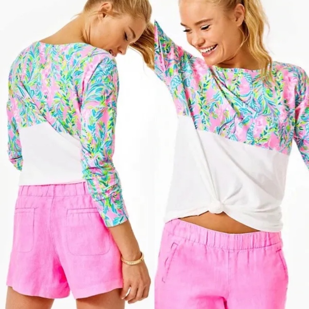 NWT LILLY PULITZER XS LILO SHORTS PELICAN PINK